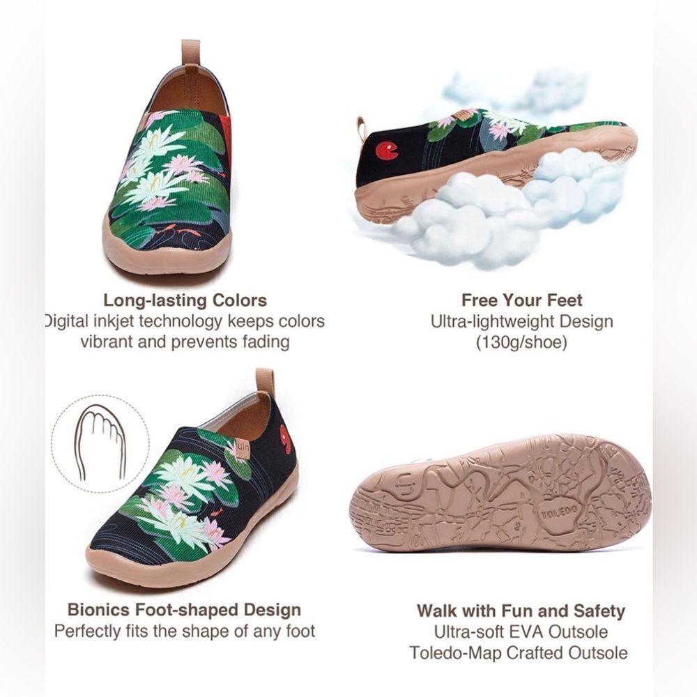 UIN Women's The National Gallery Shoes (Monet Water- Lily Pond Recreation V2) - Picture 7 of 8